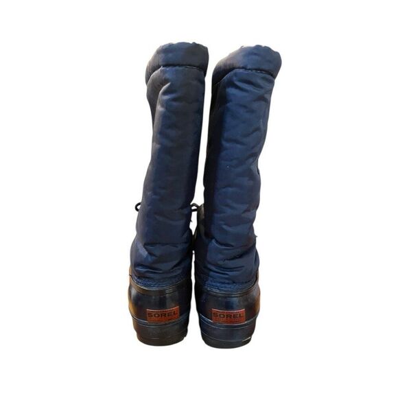 Sorel Ladies Size 9 Navy Blue High Top Boots Winter Waterproof Insulated Rubber - Picture 4 of 8